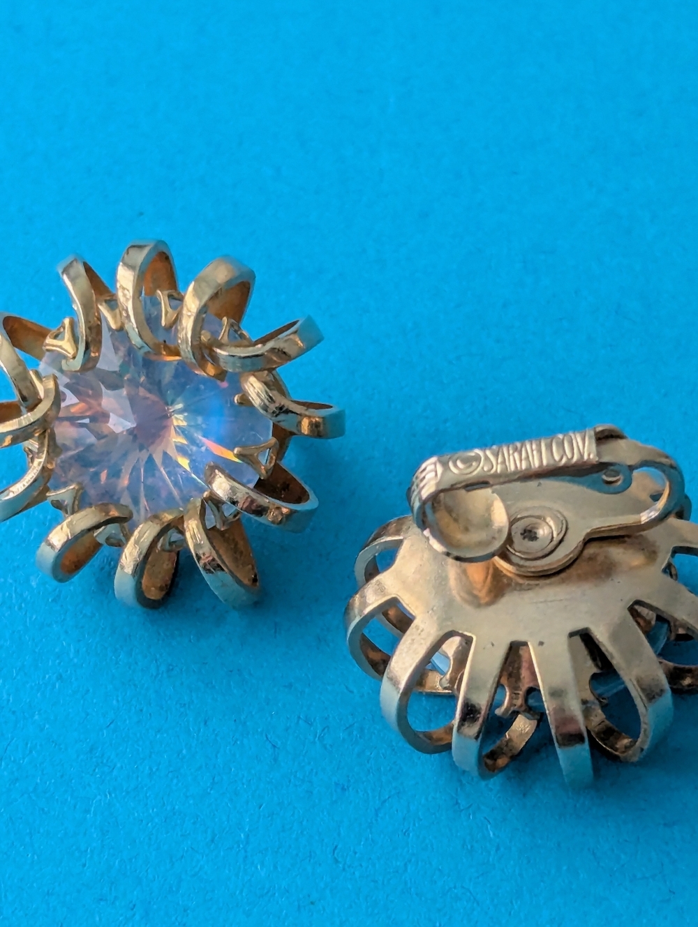 Vintage 1969 Signed Sarah Coventry "Mystic Blue" Brooch Earrings & Ring! - Picture 4 of 6